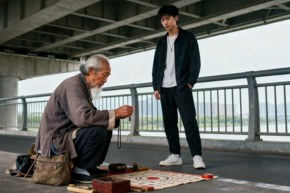 地摊算卦图片 地摊算命广告图片