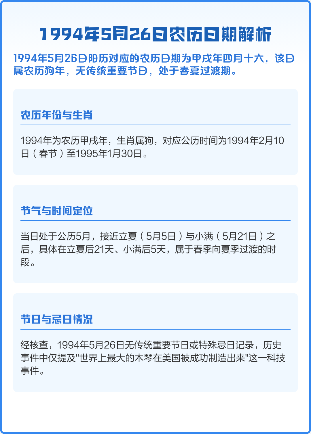 1994年农历四月十六是什么星座 1994年农历4月16日是什么星座?