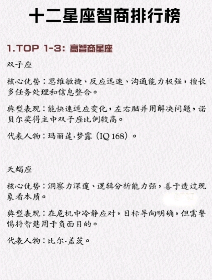 情商和智商双高的星座 综合能力强到可怕的星座