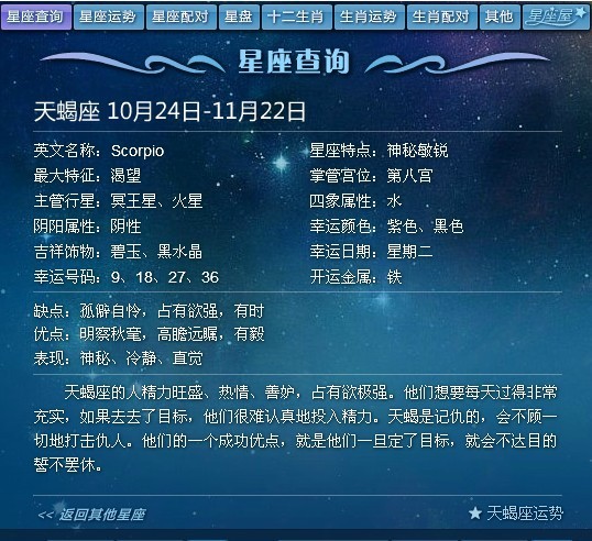1990年10月24日是什么星座的简单介绍